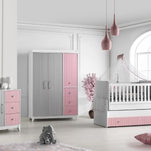 Moon Pink Grey Bebek Odası