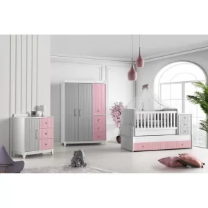 Moon Pink Büyüyen Beşikli Bebek Odası