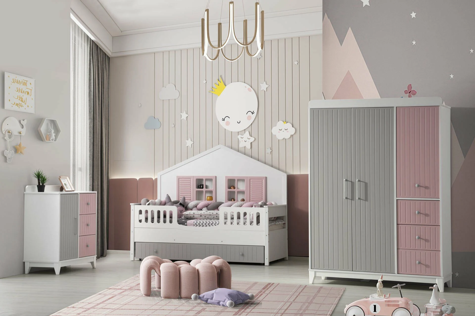 Moon Pink Mia Bebek Odası
