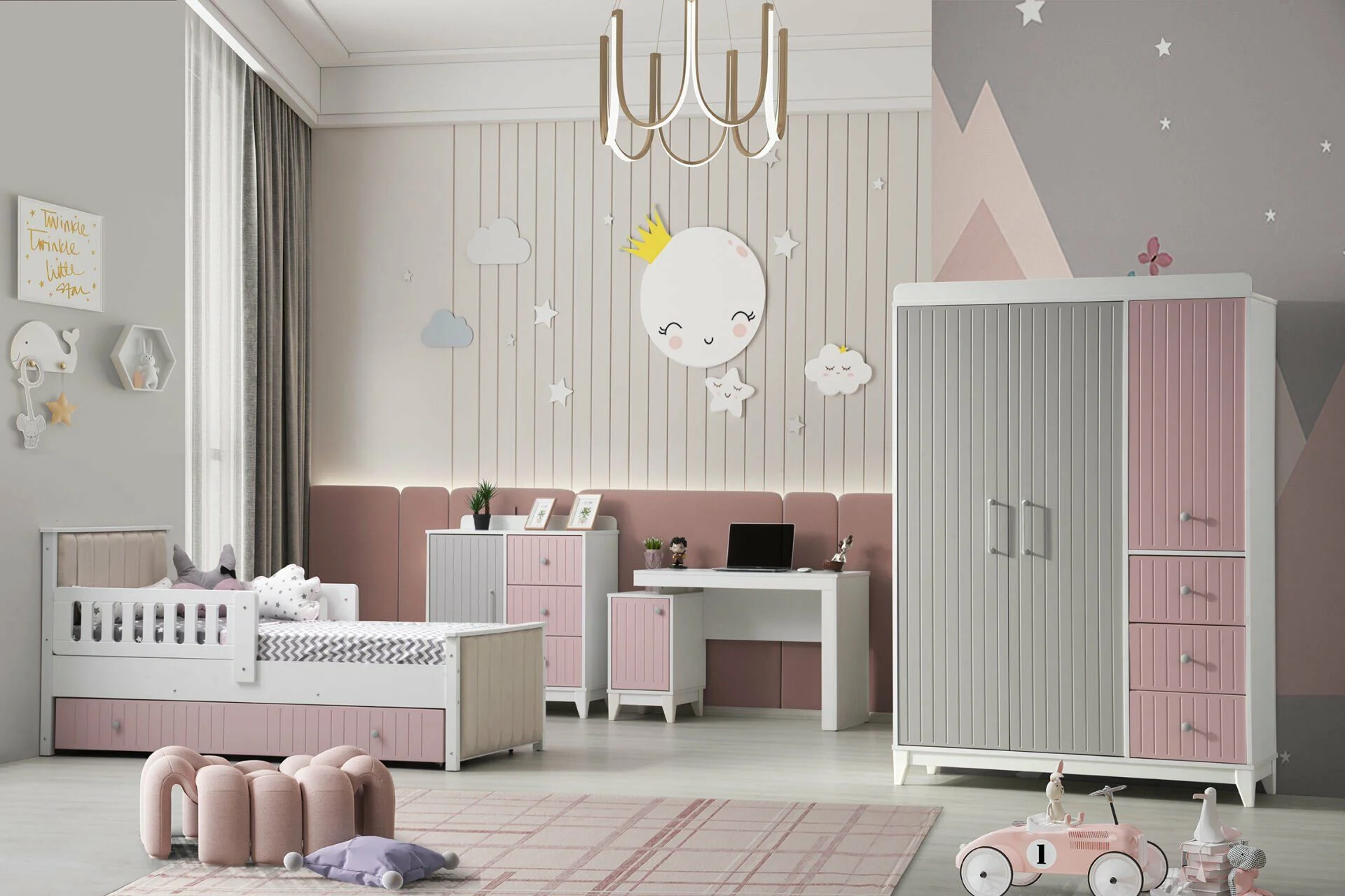 Moon Pink Sim Bebek Odası