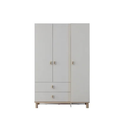 MARVEN - 3 Kapılı Dolap Ahşap Kapaklı