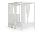 SİENA -  White Cibinlik Aparatlı Karyola 100x200