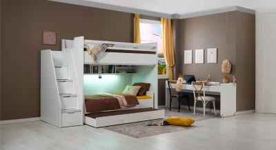 FENİX -  Akıllı Ranza 100X200 Beyaz - Görsel 3