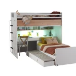 FENİX -  Akıllı Ranza Metal Merdivenli 100*200 Ceviz