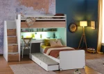 FENİX -  Akıllı Ranza 100X200 Ceviz - Görsel 5